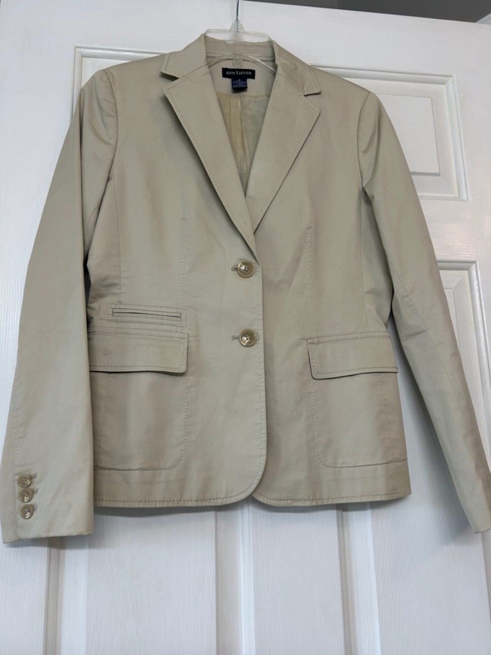 Ann Taylor Light Beige Tailored Blazer